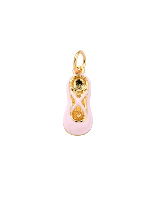 'On Pointe' Soft Pink Ballet Slipper Charm | Charm Collection