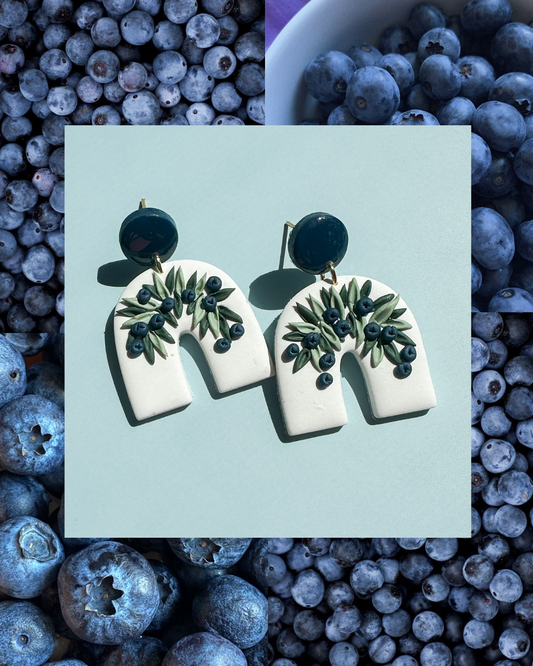Blueberry Arch Earrings | Fruit Salad Collection