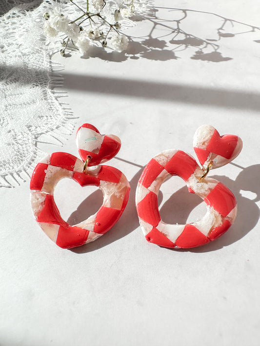 Red Checkered Hearts | Be Mine, Valentine