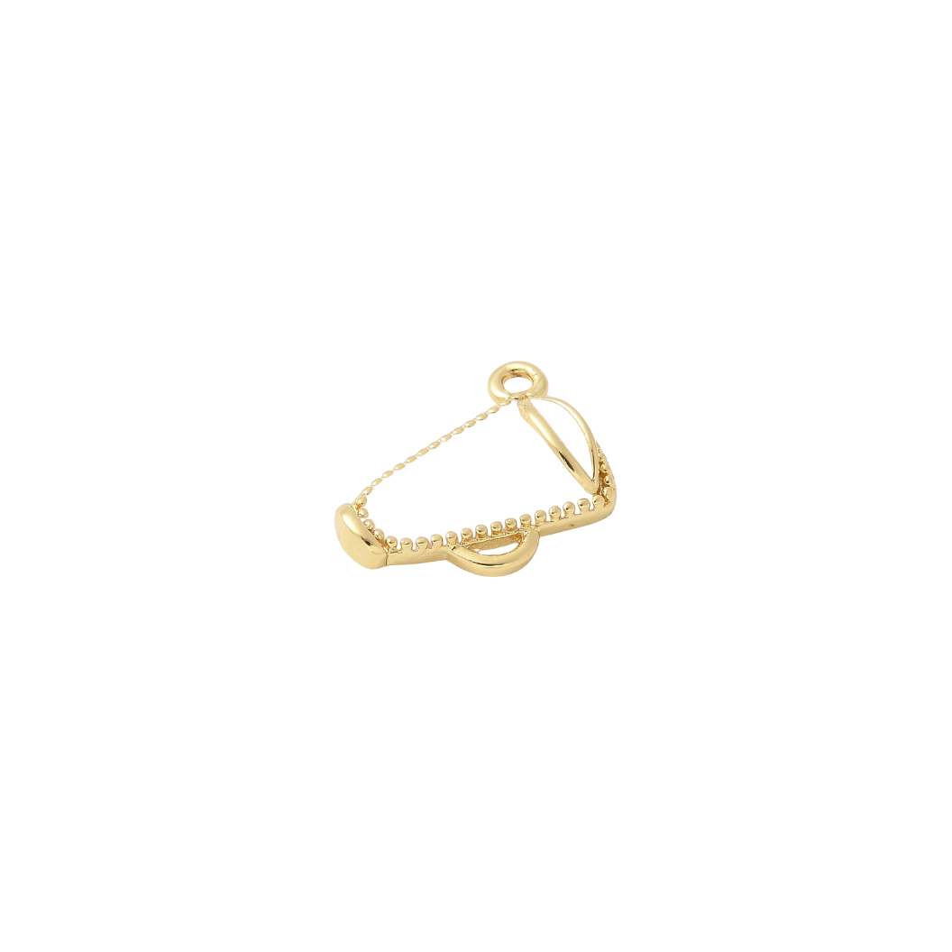 Gold White Cheer Megaphone Charm | Charm Collection