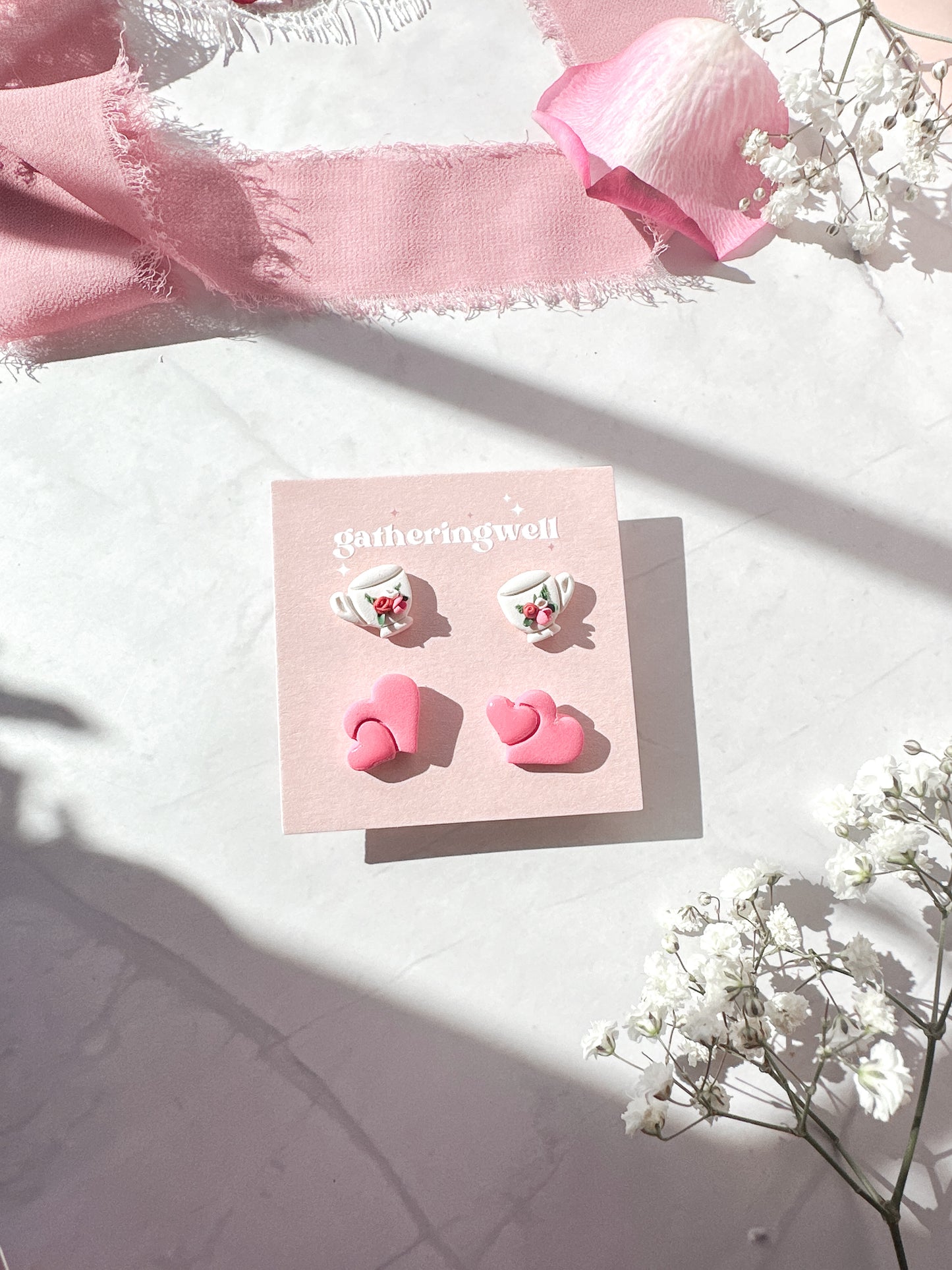 Tea Cup Stud Pack | Be Mine, Valentine