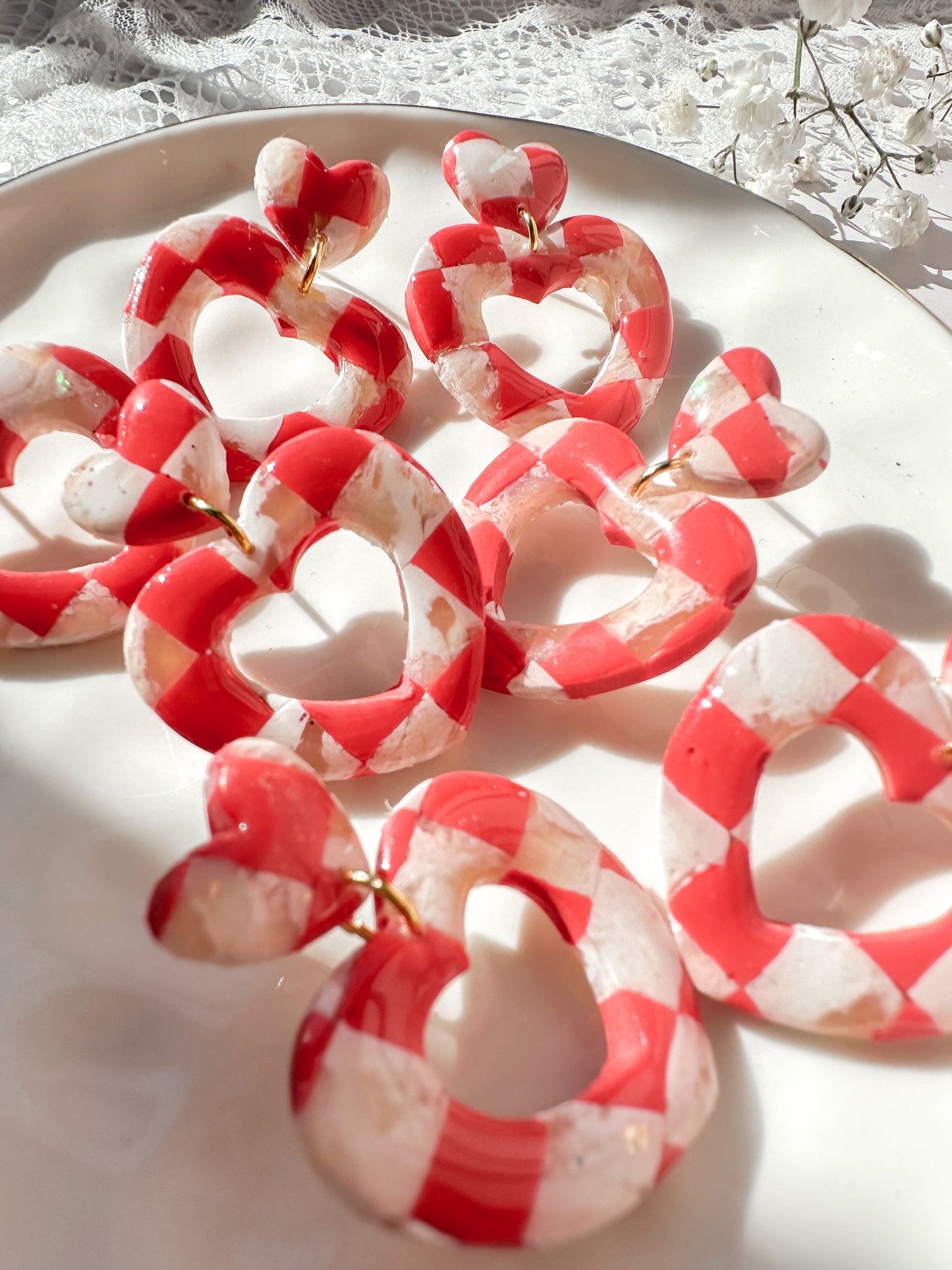 Red Checkered Hearts | Be Mine, Valentine