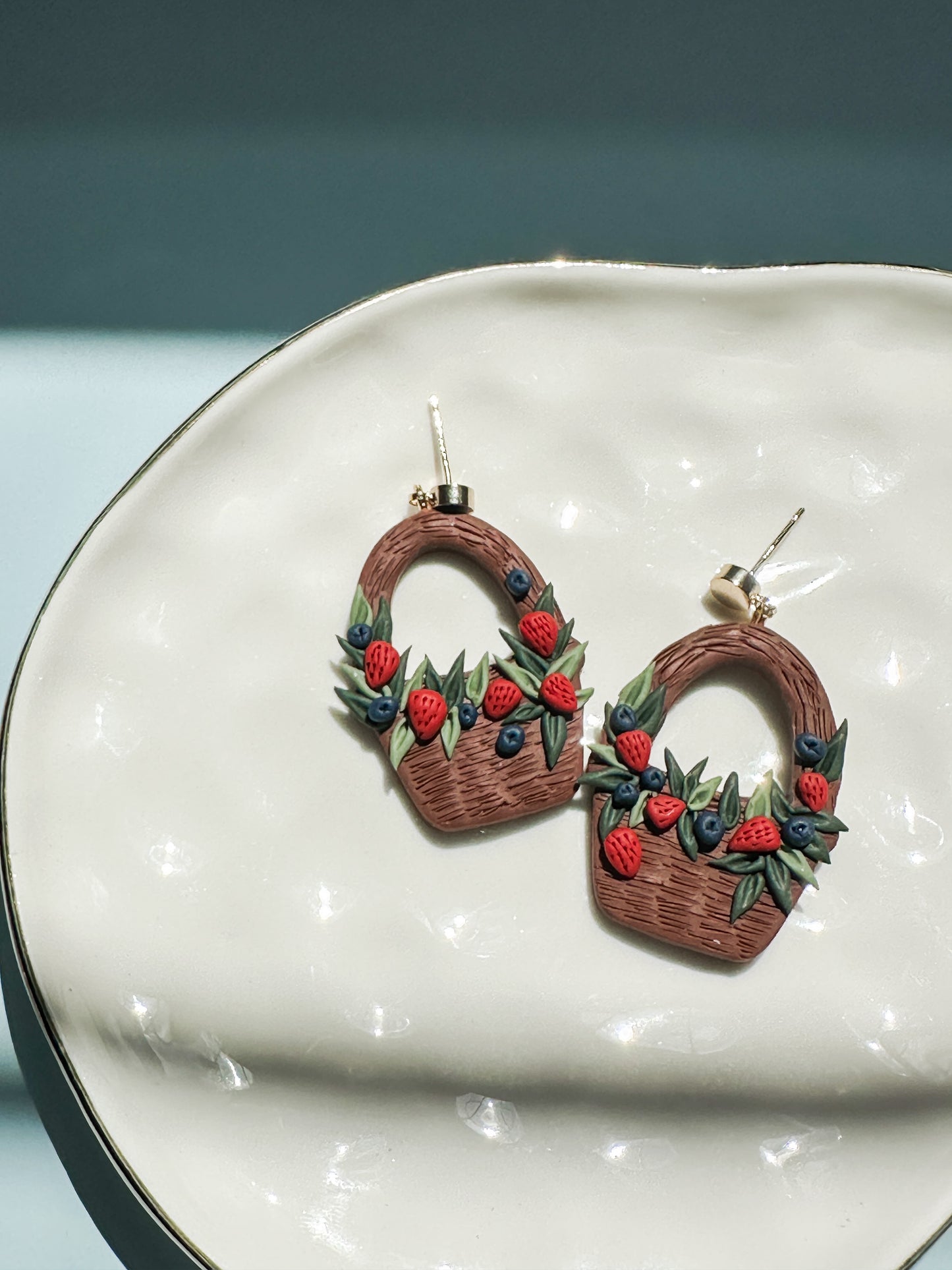 Berry Basket Earrings | Fruit Salad Collection