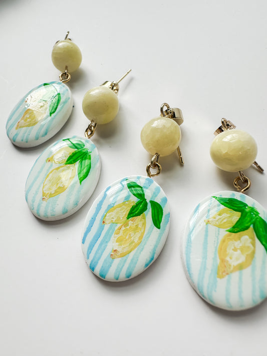 Hand Painted Lemons | Coastal Collection