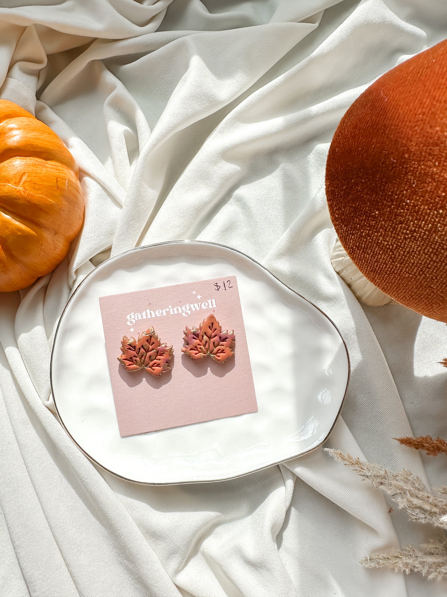 Gold Leaves Studs | fall collection