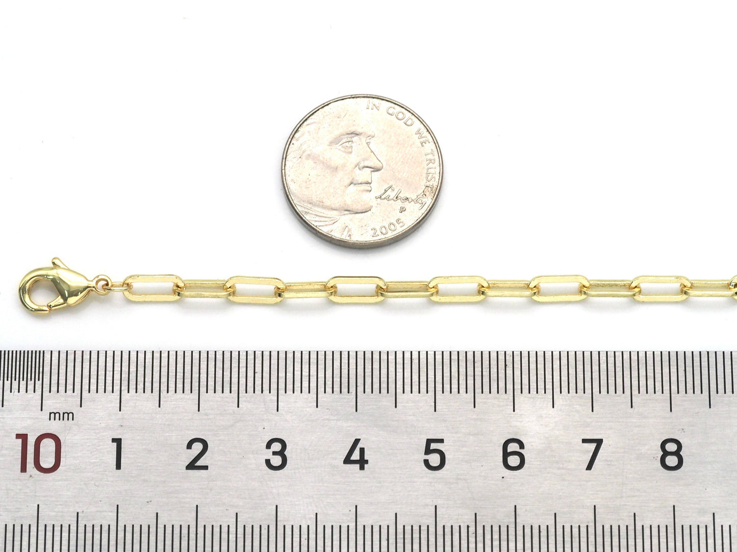 Bracelet| Small Link Paperclip Bracelet, *Chain only