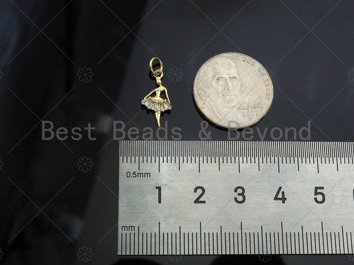 Ballet Dancer Shape Charm, 18K, *Charm Only