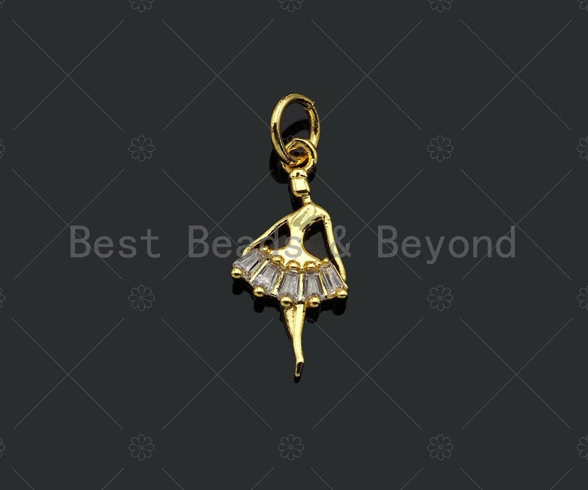 Ballet Dancer Shape Charm, 18K, *Charm Only