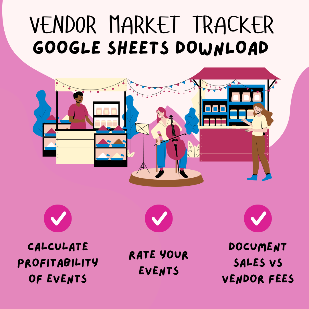 Vendor Market Tracker, Google Sheets | DIGITAL DOWNLOAD | No physical product