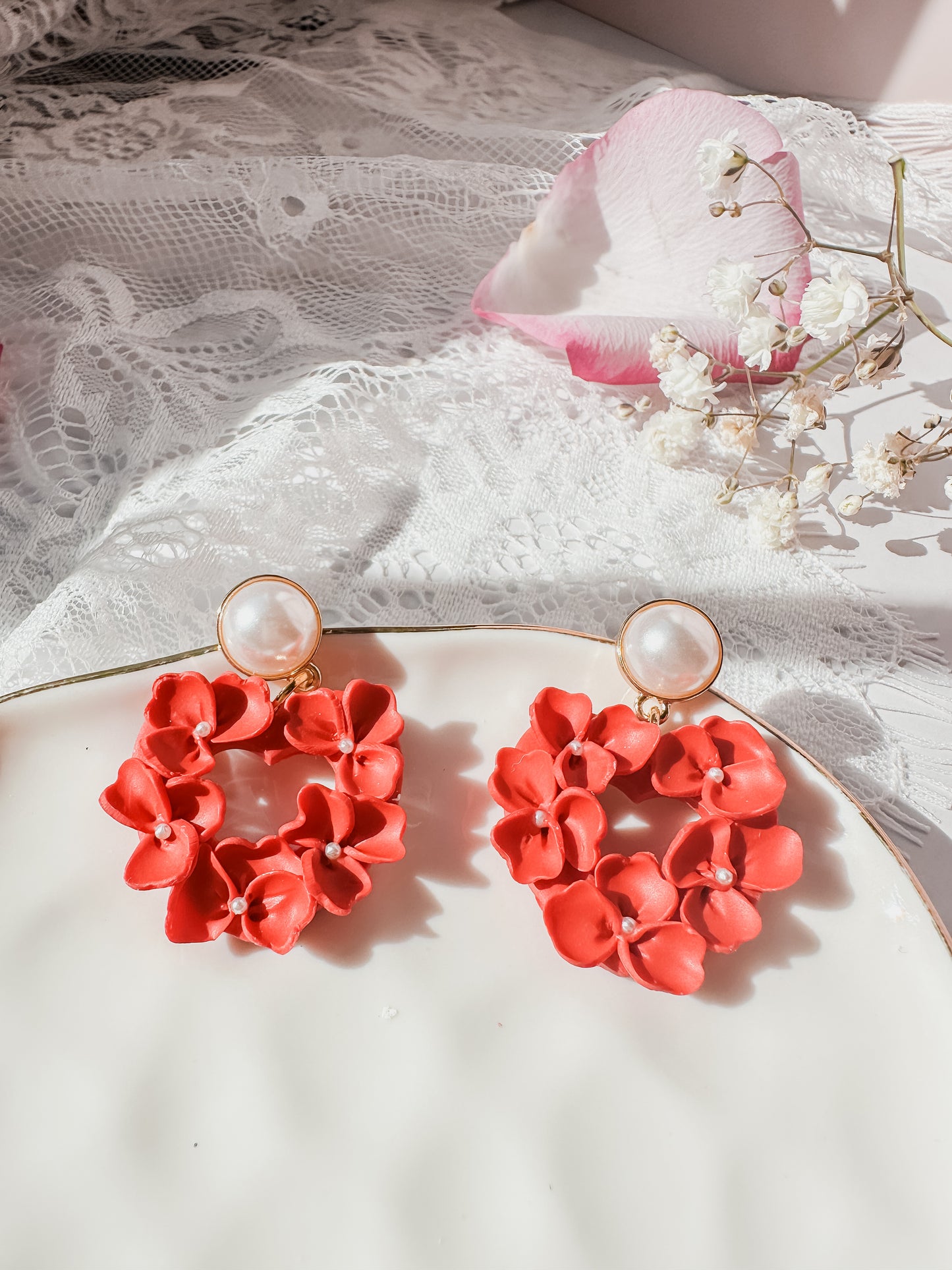 Red Flower Hearts | Be Mine, Valentine
