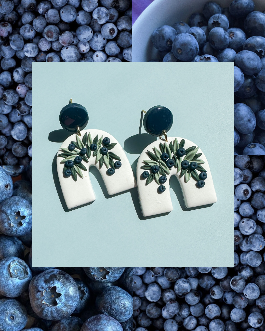 Blueberry Arch Earrings | Fruit Salad Collection