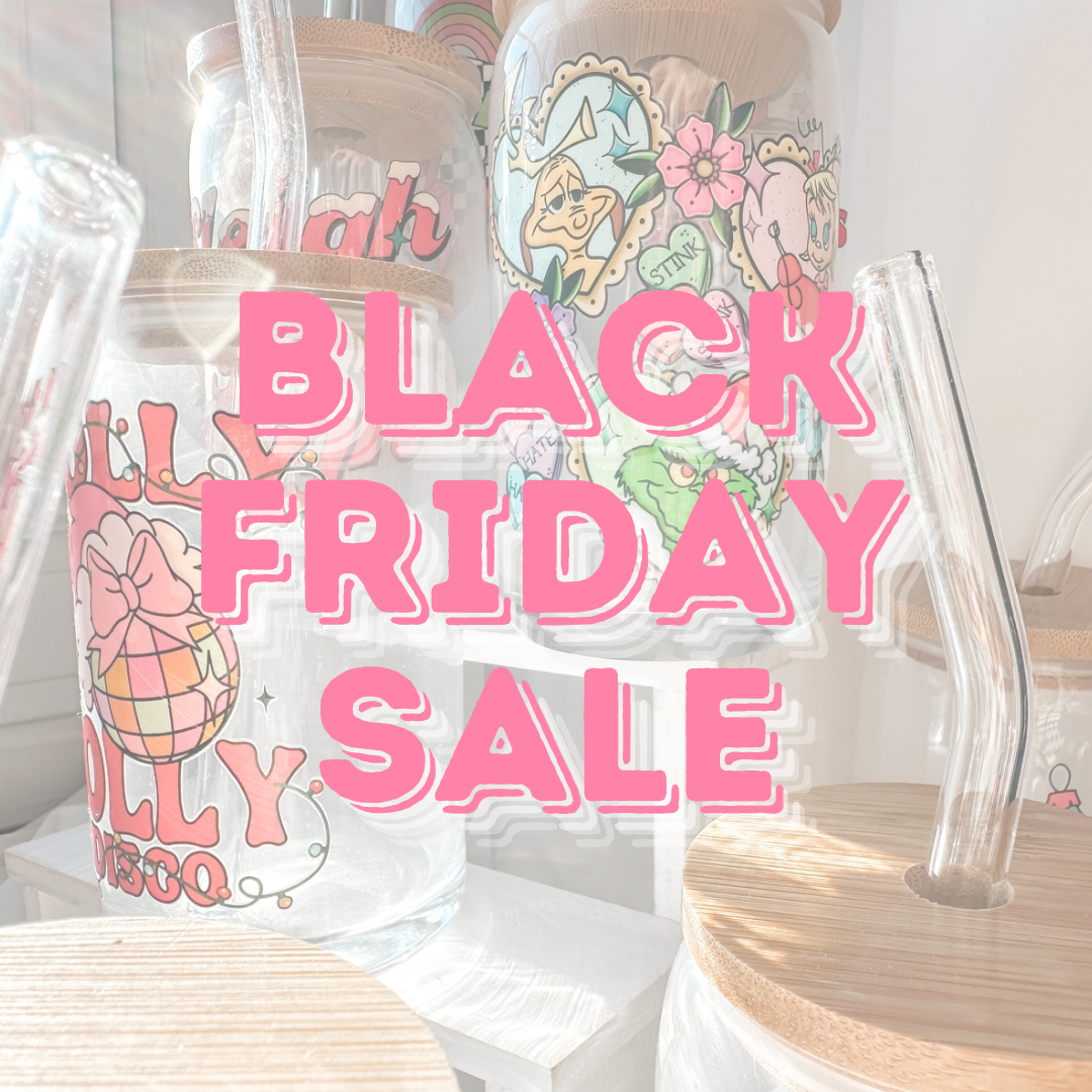 Mystery Holiday Glass | Black Friday | Iced Coffee Glass