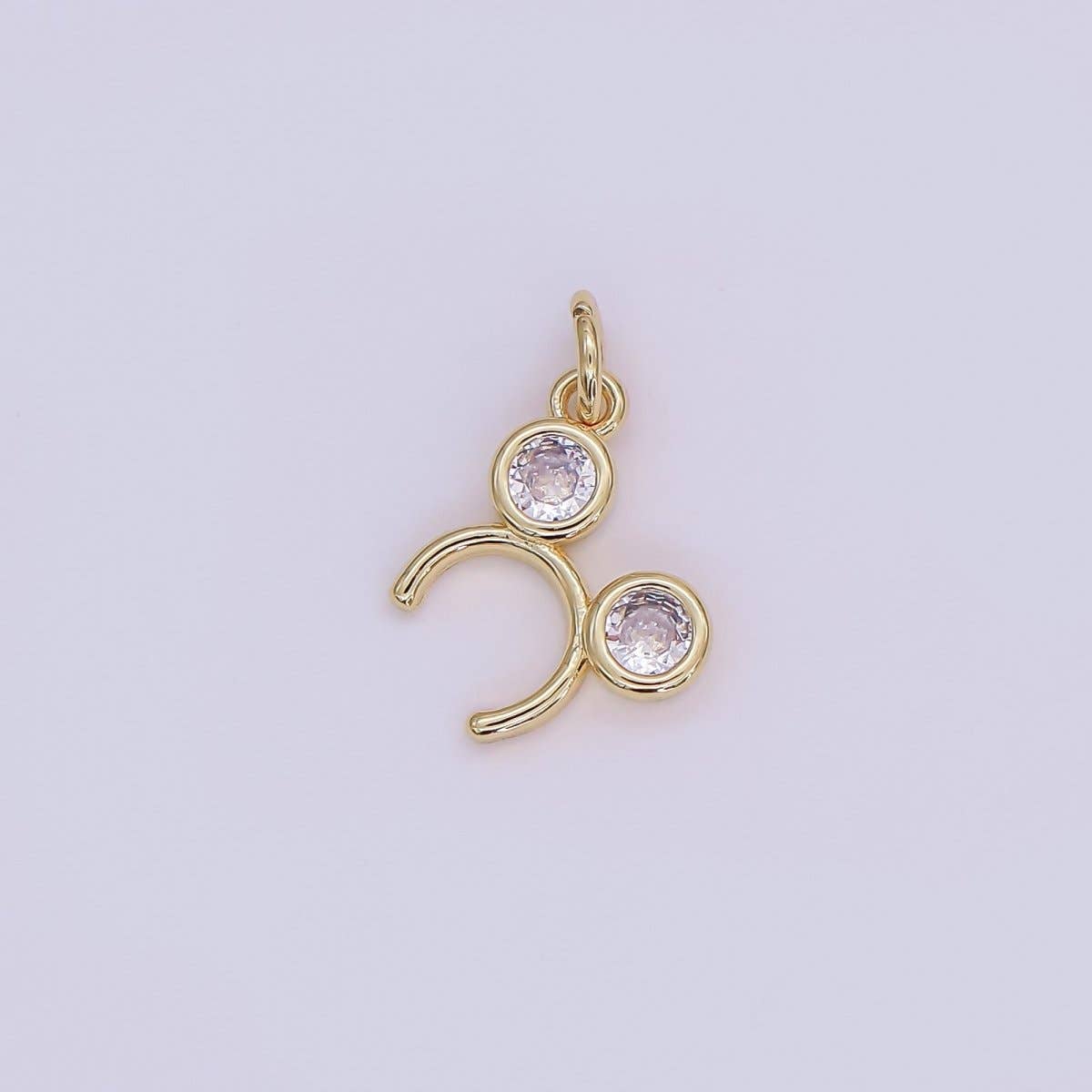 24K Gold Filled Mouse Ears Headband Mini Charm | CHARM ONLY