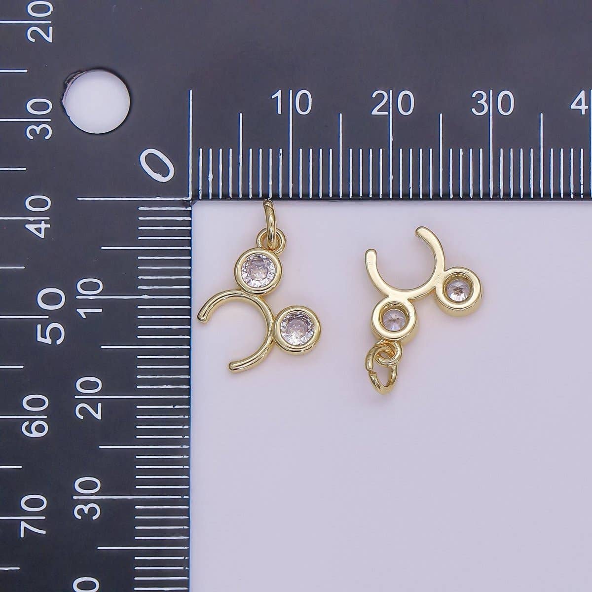 24K Gold Filled Mouse Ears Headband Mini Charm | CHARM ONLY