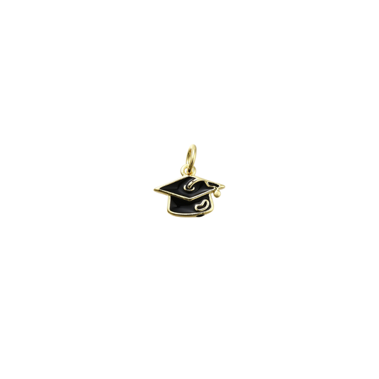 Gold Classic Graduation Cap Charm | Charm Collection