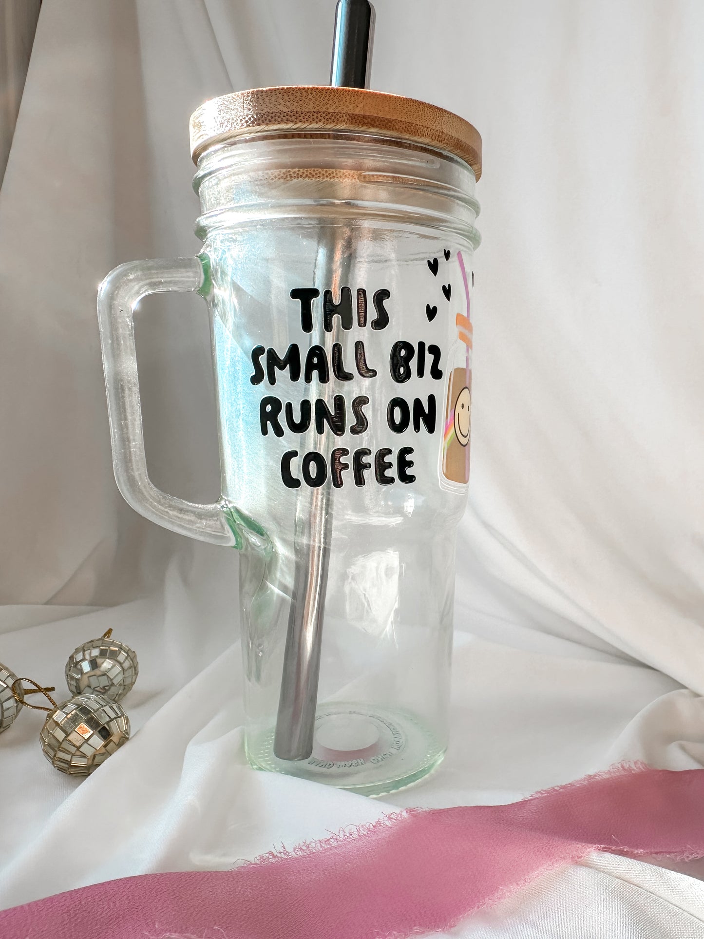 This Small Biz Runs on Coffee | 24 oz Iced Coffee Glass