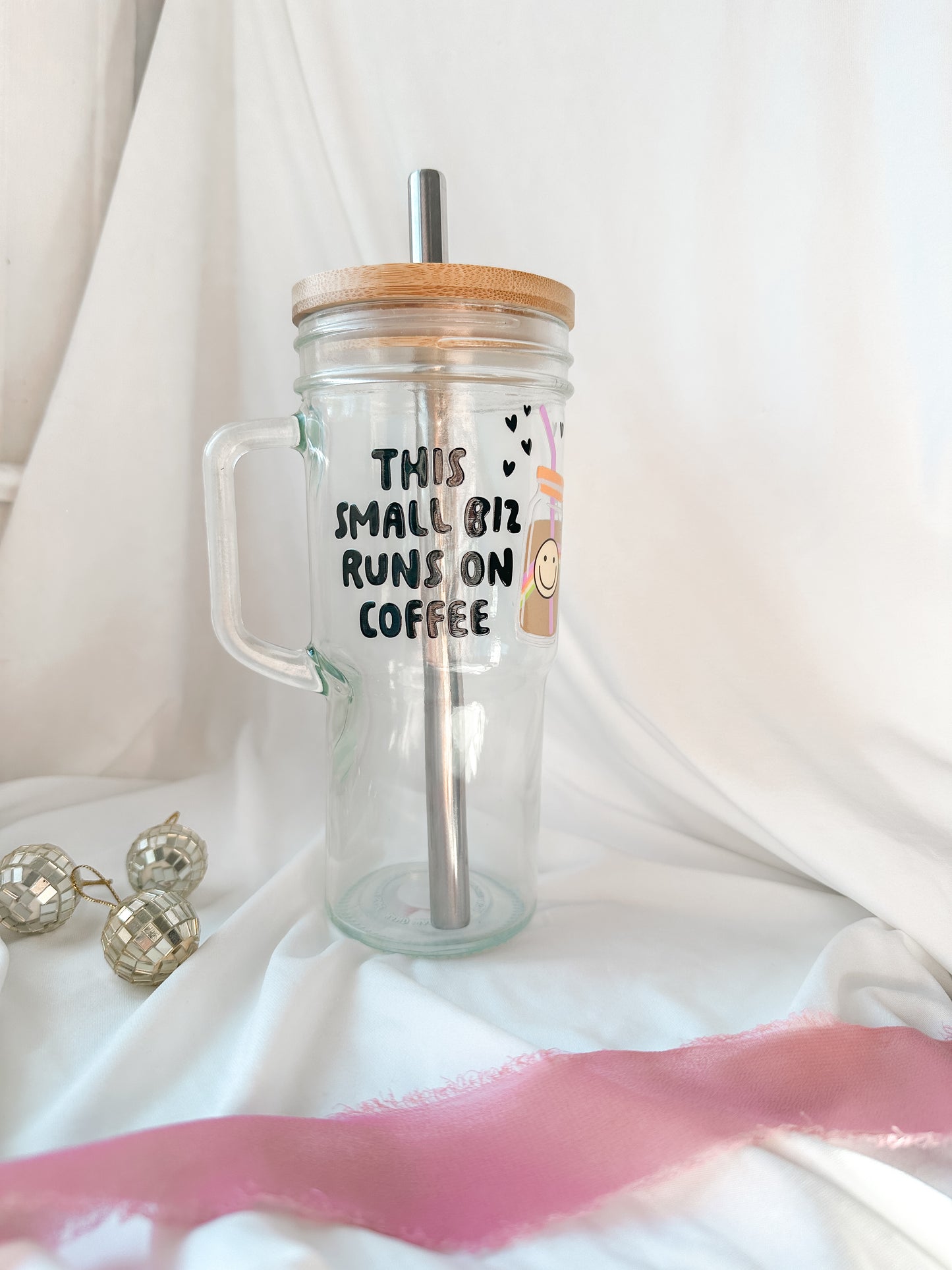 This Small Biz Runs on Coffee | 24 oz Iced Coffee Glass