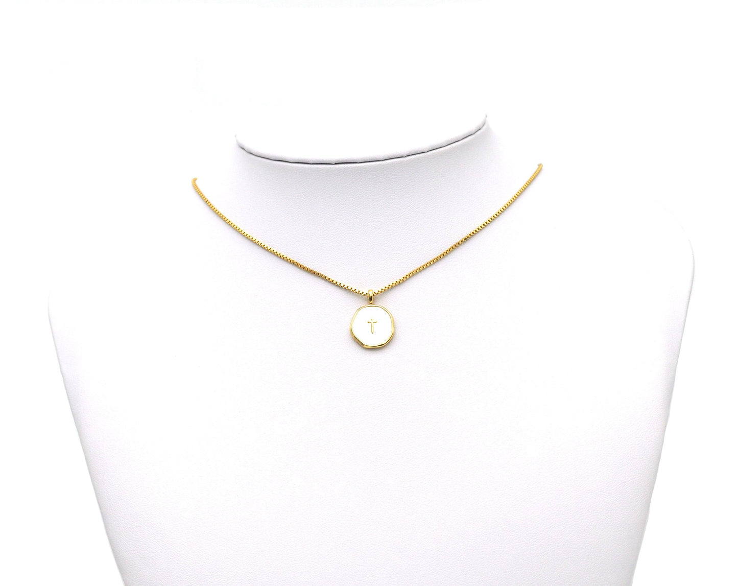 18k gold filled Enamel Cross Charm | CHARM ONLY