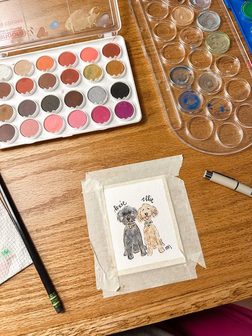 Watercolor Ornament Hand-painted Pet Portraits | Ornaments | Customizable