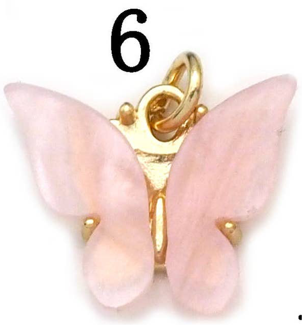 Light Pink Butterfly Colorful Charm, *charm only