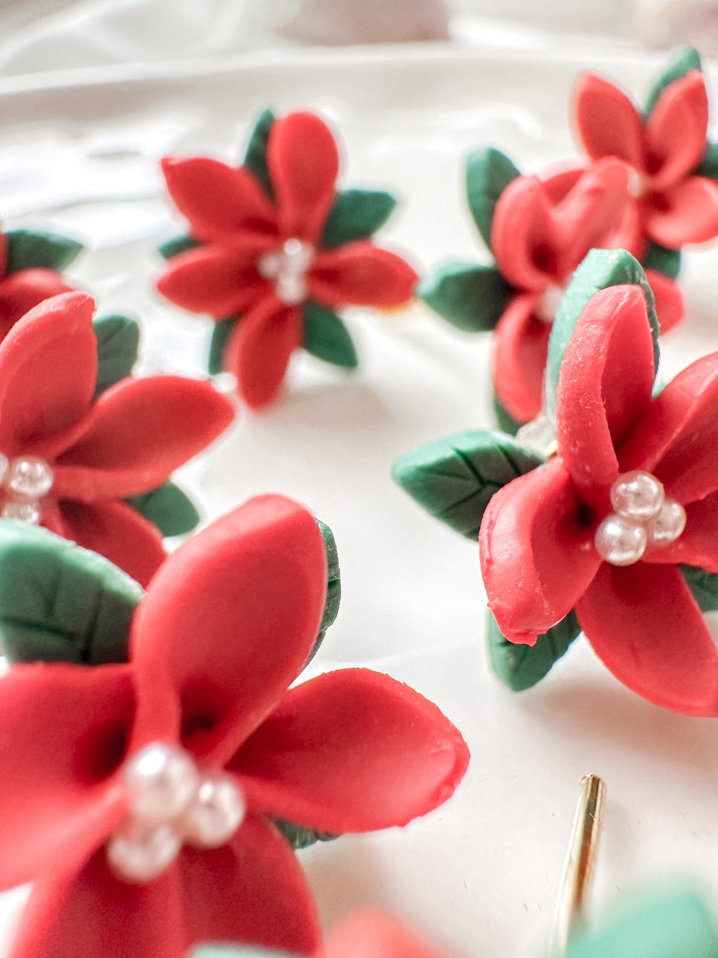 Poinsettia Studs | Holly Jolly Collection