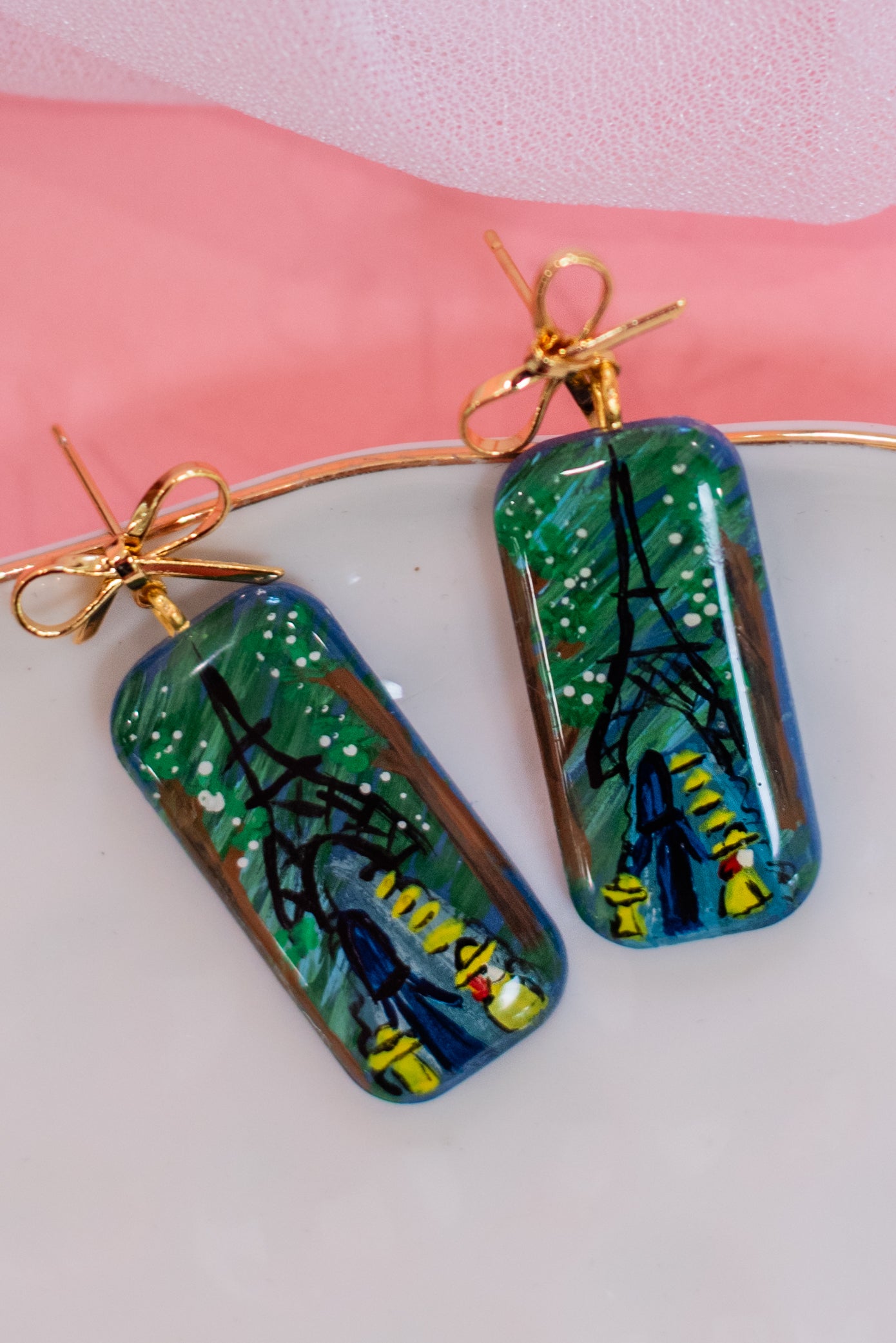 Madeline | hand painted earrings | BTS Collection