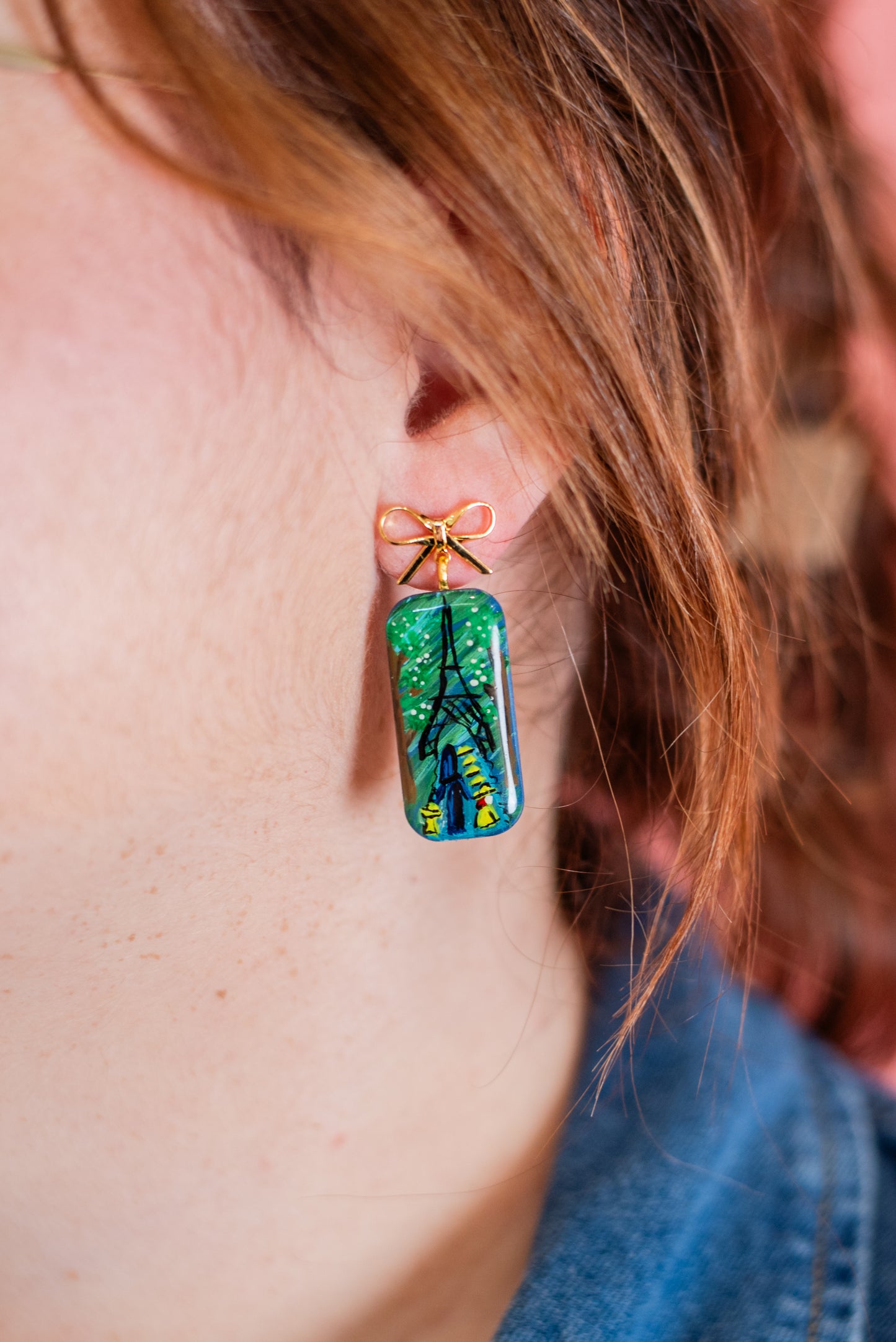 Madeline | hand painted earrings | BTS Collection