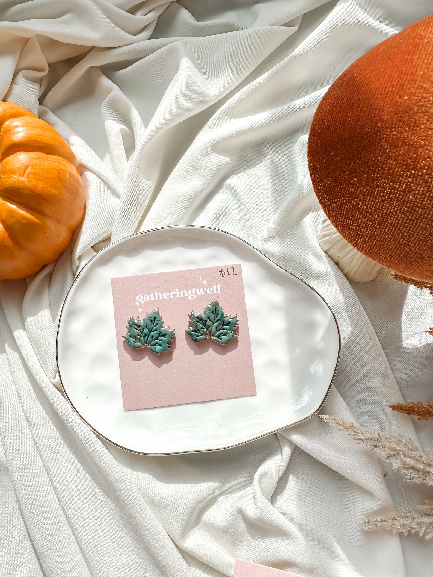 Gold Leaves Studs | fall collection