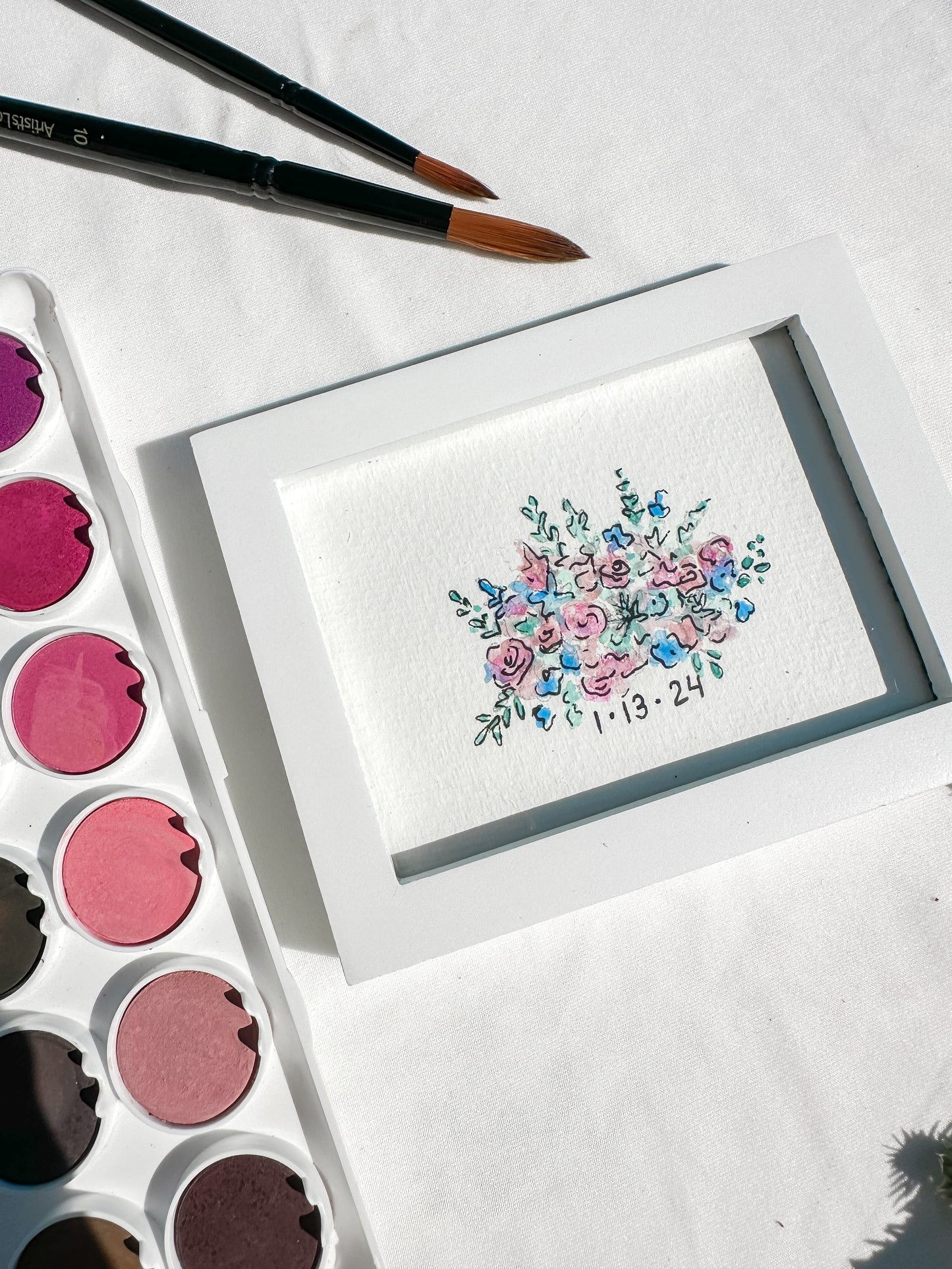 Watercolor Hand-painted Bridal Bouquets | Customizable