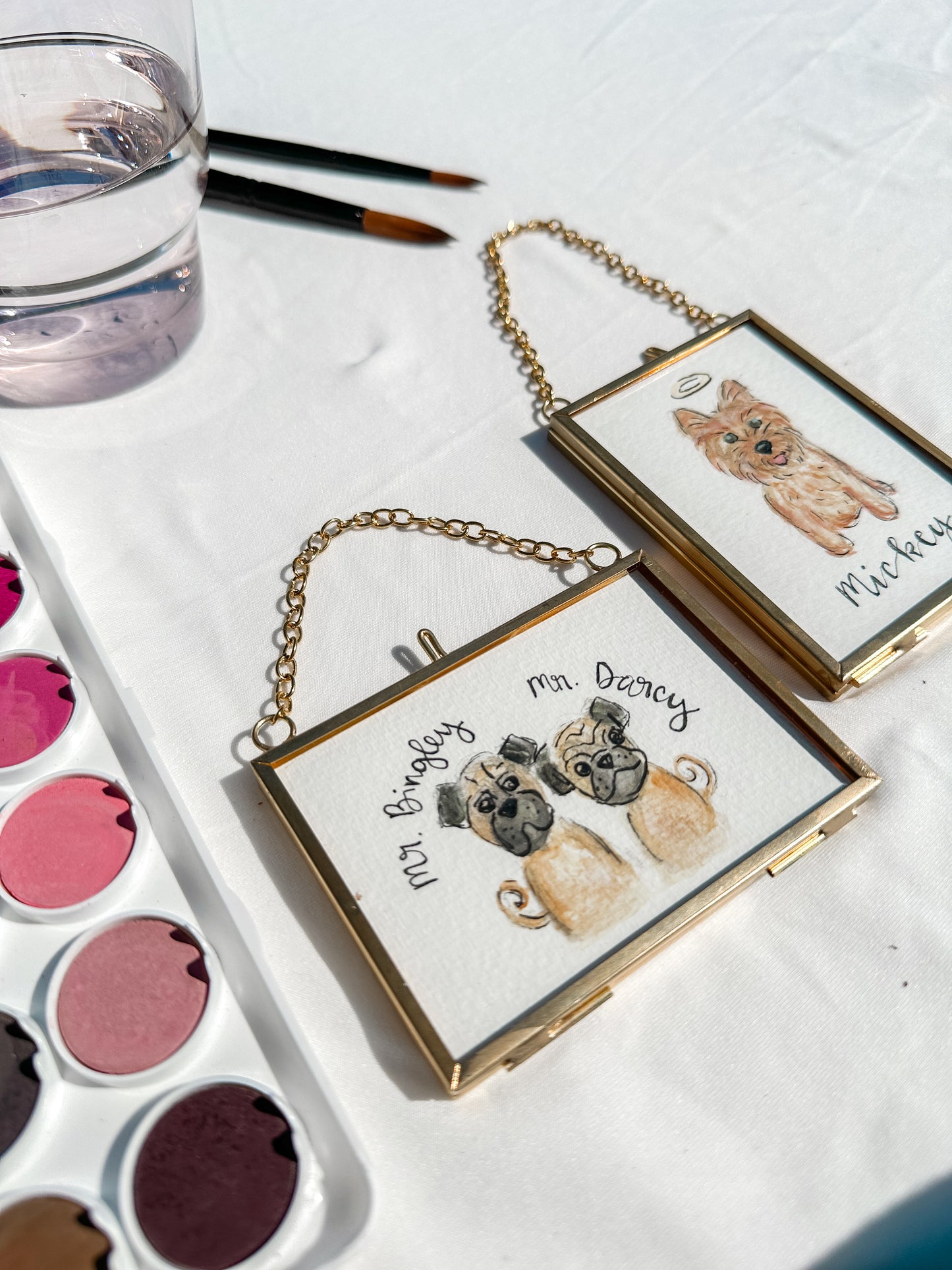 Watercolor Ornament Hand-painted Pet Portraits | Ornaments | Customizable