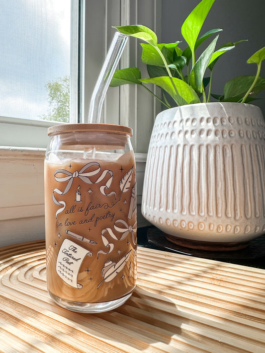 all is fair in love and poetry | 16 oz Iced Coffee Glass