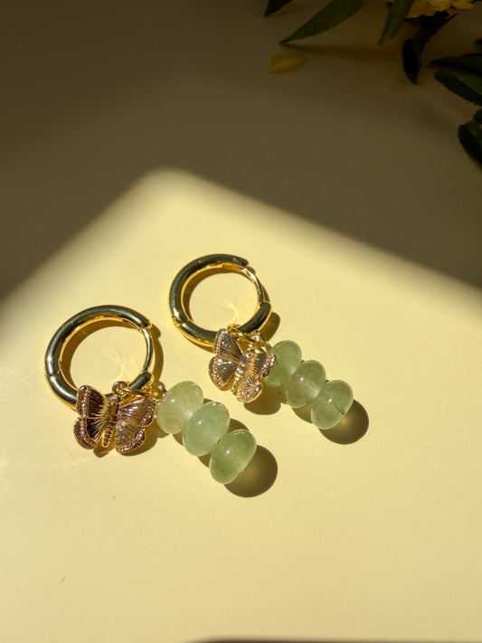 Green Beaded Earrings | Garden Party Collection