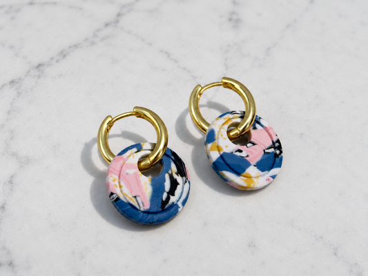 Abstract Print Charms | Earring Charm Bar | charms ONLY *hoops not included*