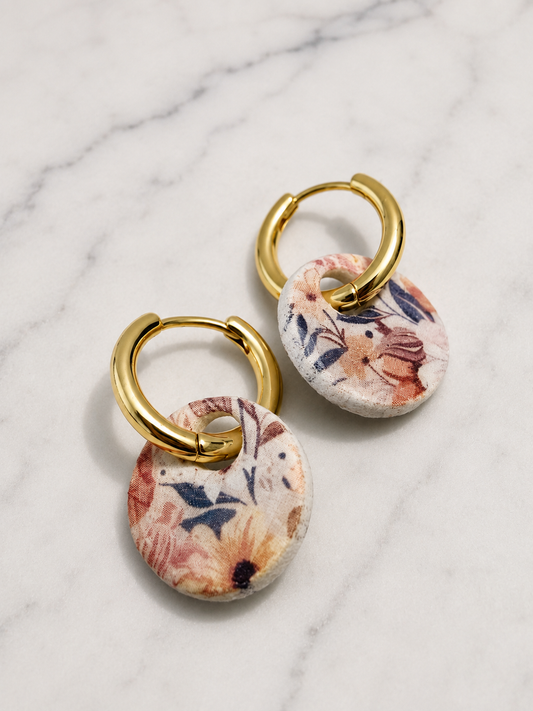 Vintage Floral Charms | Earring Charm Bar | charms ONLY *hoops not included*