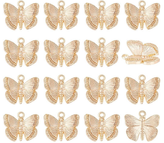 Butterfly Small Gold Charm, 18k gold plated *CHARM ONLY