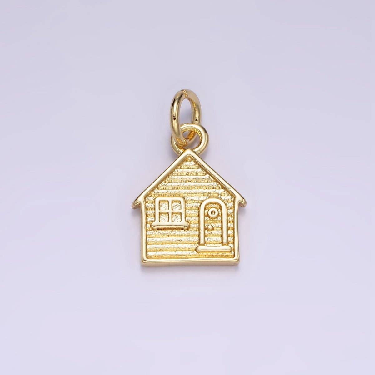 14K Gold Filled Mini House Home Textured Charm | CHARM ONLY
