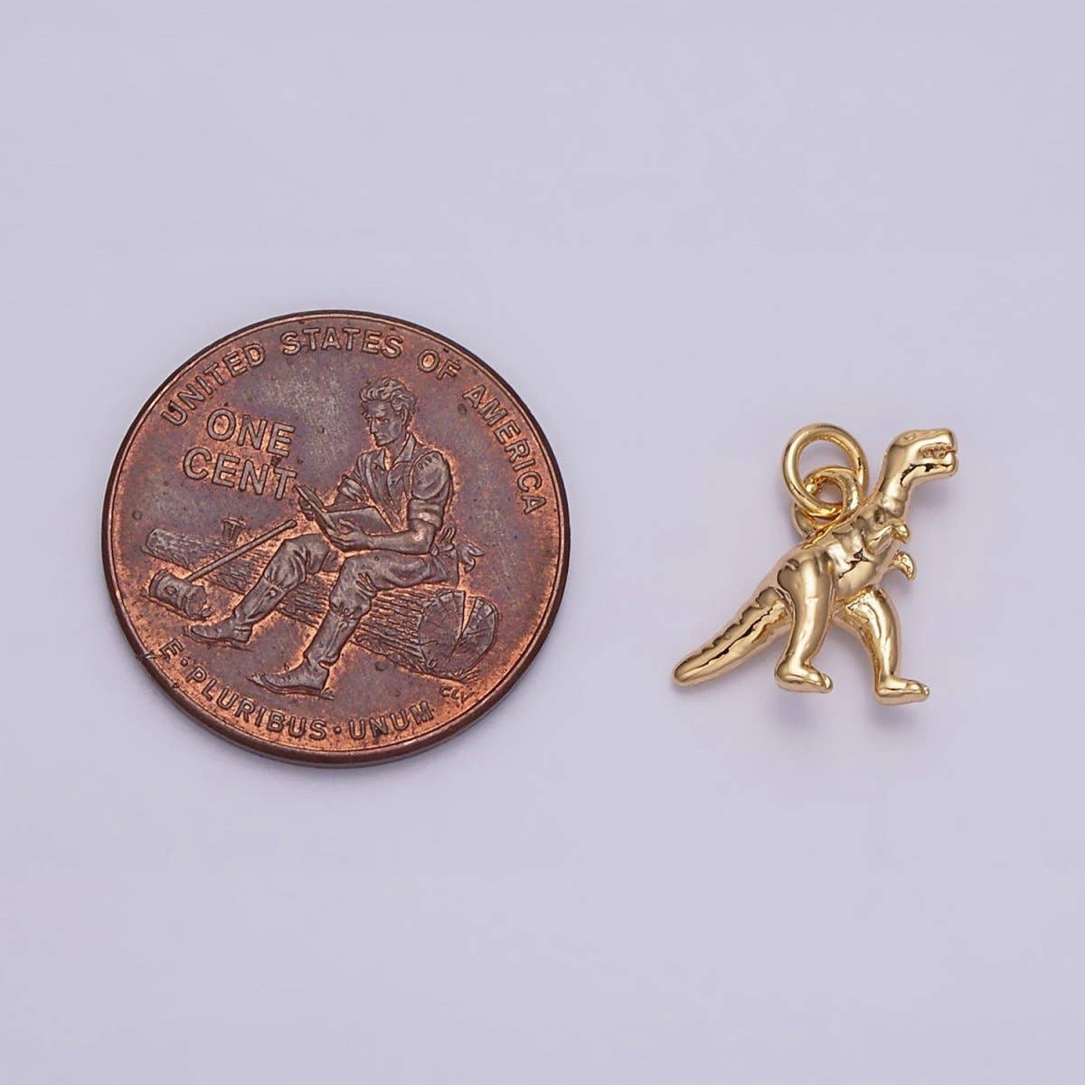 16K Gold Filled Mini T-Rex Dinosaurs | CHARM ONLY