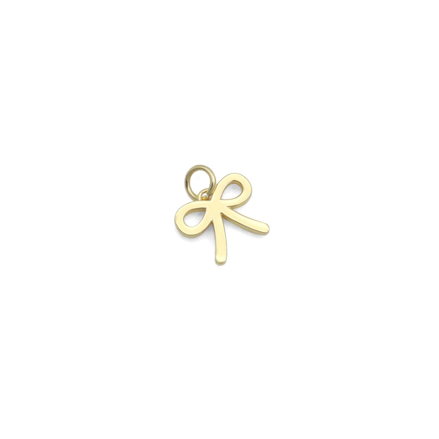 18k Gold Filled Cute Pearl Bowknot Charm Pendant, CHARM ONLY