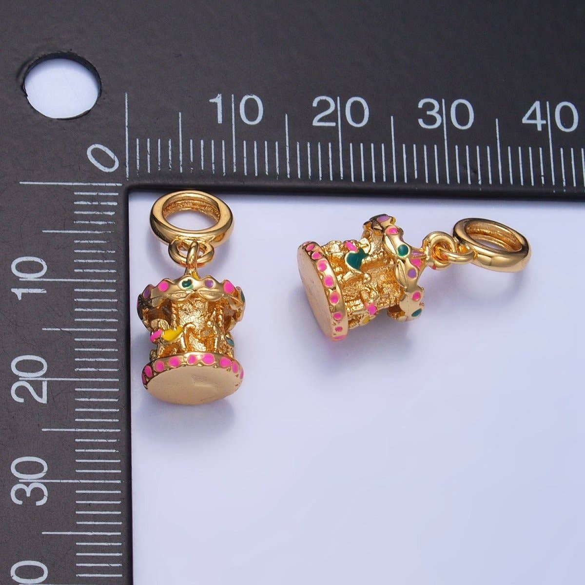 24K Gold Filled Carousel Carnival Charm | CHARM ONLY