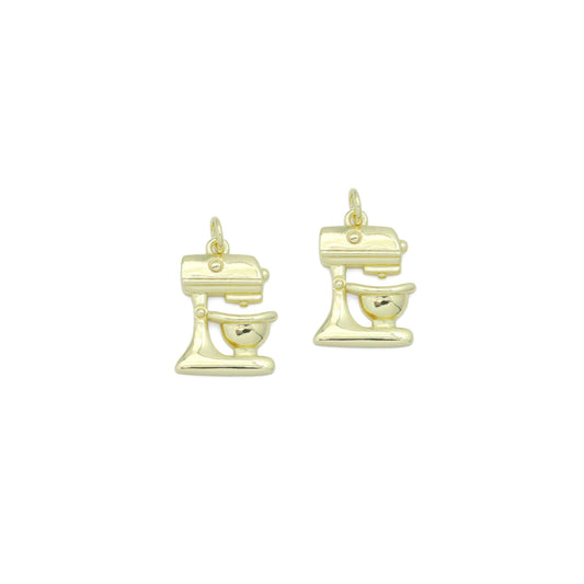 Gold bakery mixer mechine Charm Pendant, *charm only