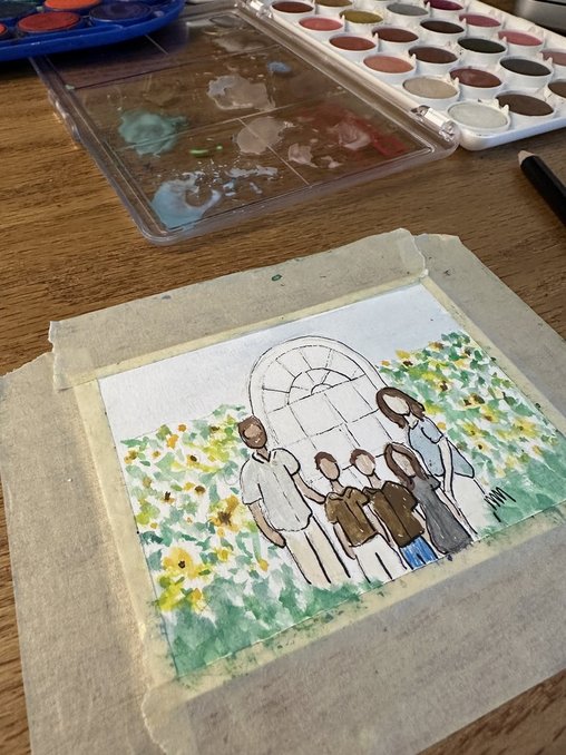 Personalized *Unframed* Watercolor Portraits | 8x10 or 5x7 options | Pet, family, house, and floral paintings
