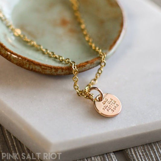 We are the Clay Gold Coin Necklace